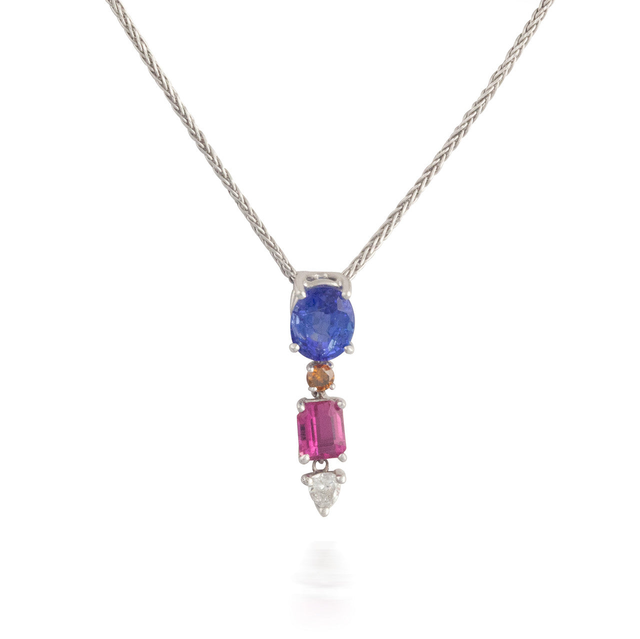 Tanzanite and Pink Sapphire Pendant