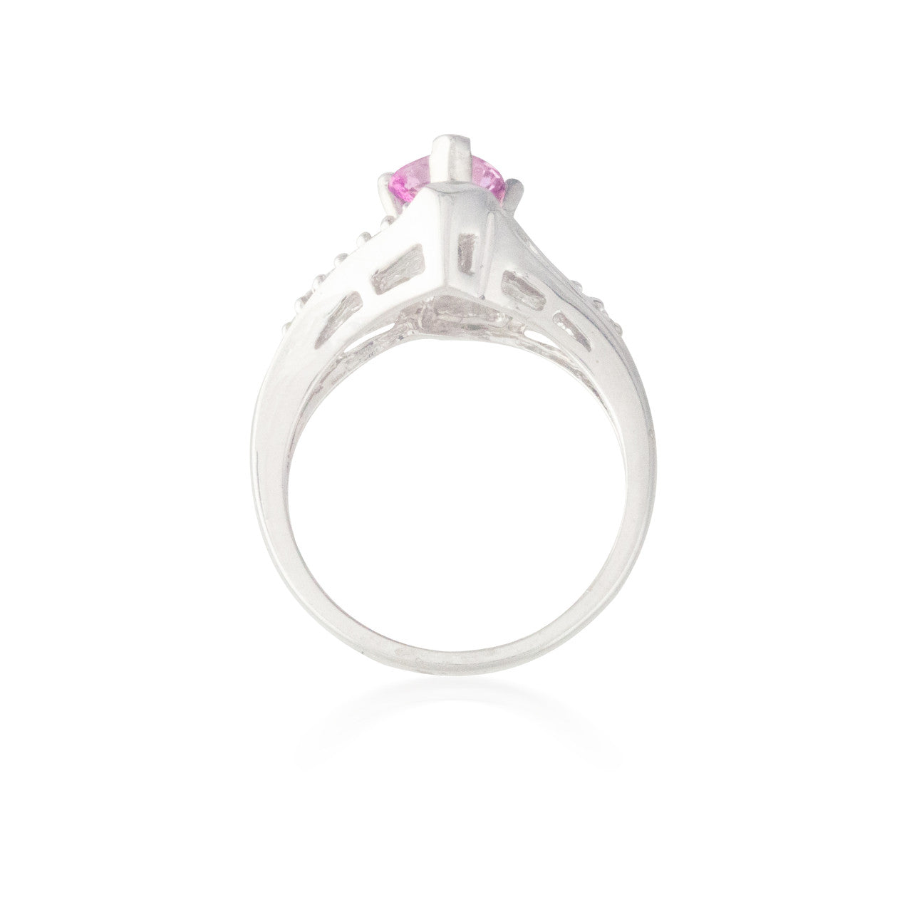 Intricate Pink Sapphire and Diamond Ring