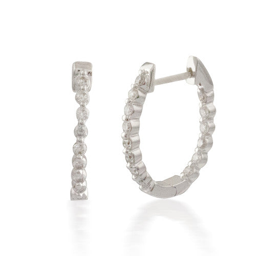 0.50 Classic Inside-out Diamond Hoop Earring