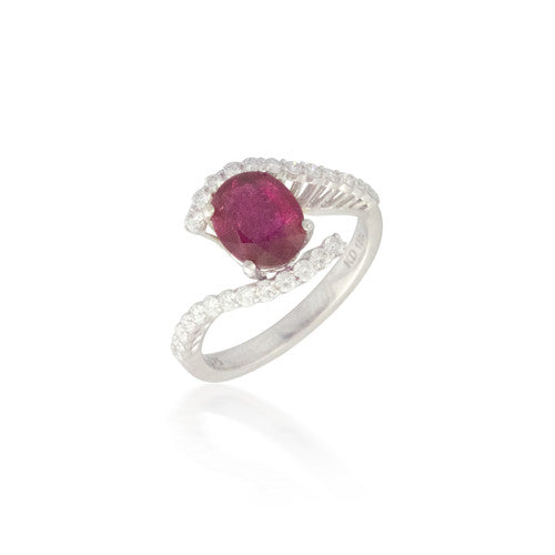 Swirling Ruby and Diamond Ring 2