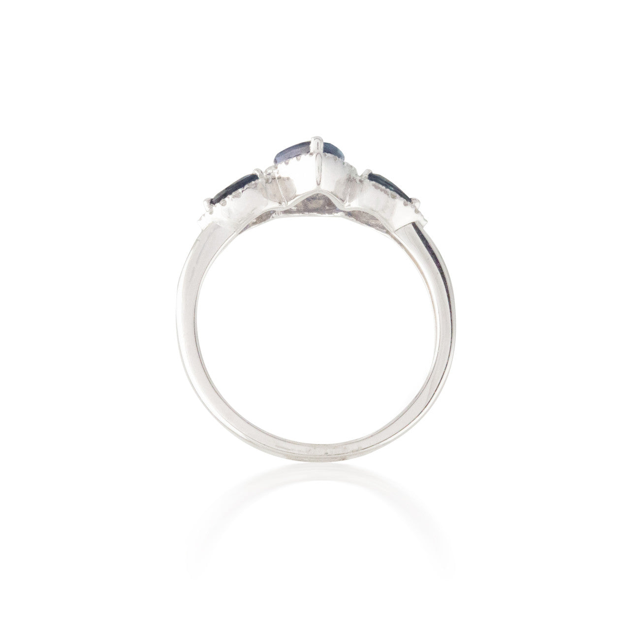 Three Stone Sapphire and Diamond Ring 2