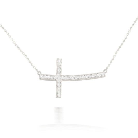 0.37ct Lateral Diamond Cross Pendant