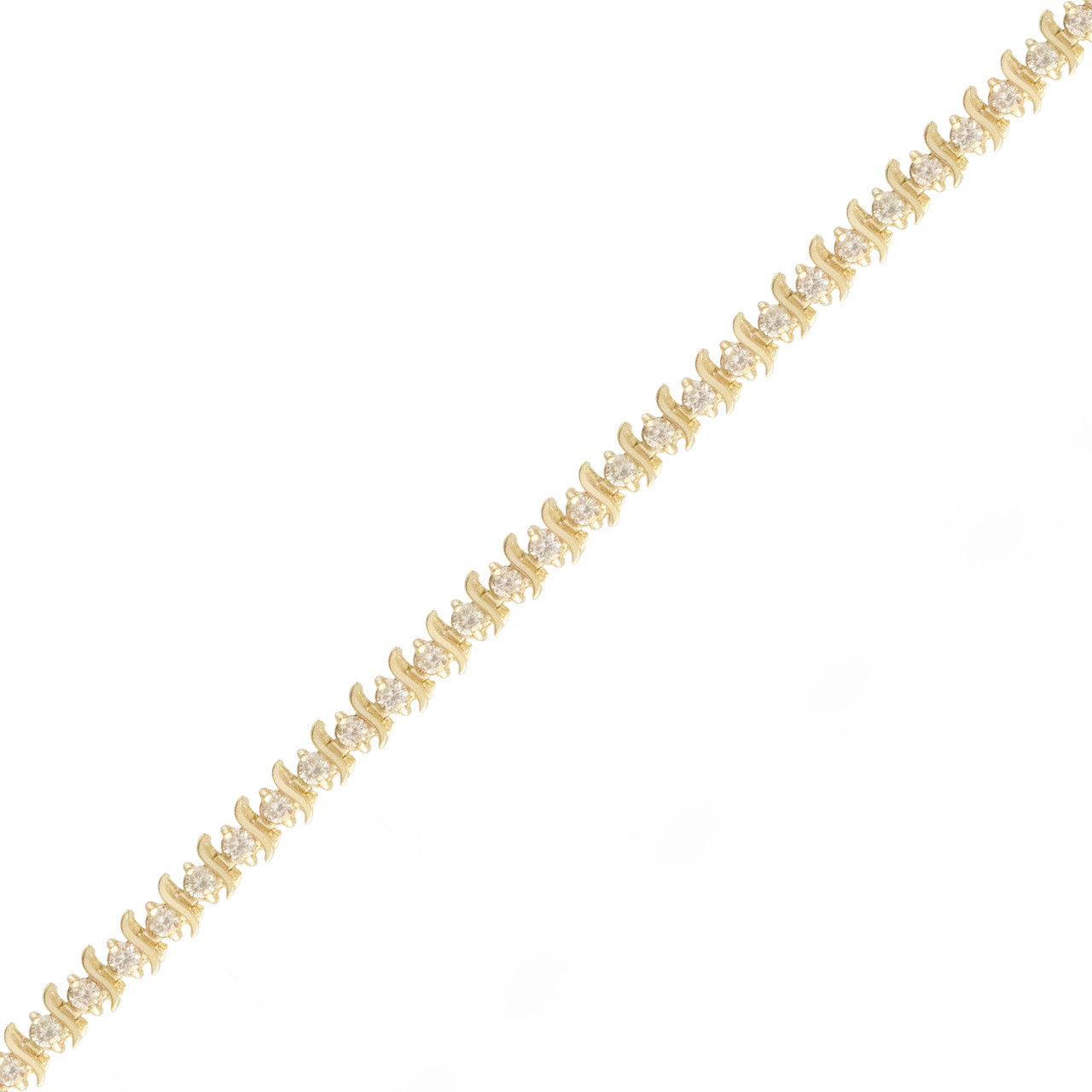 3.56ctw Slink Diamond Tennis Bracelet