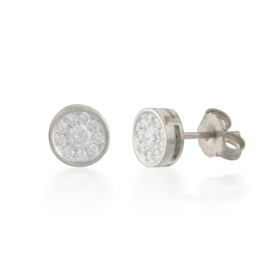 0.33ct Round Diamond Cluster Stud Earrings