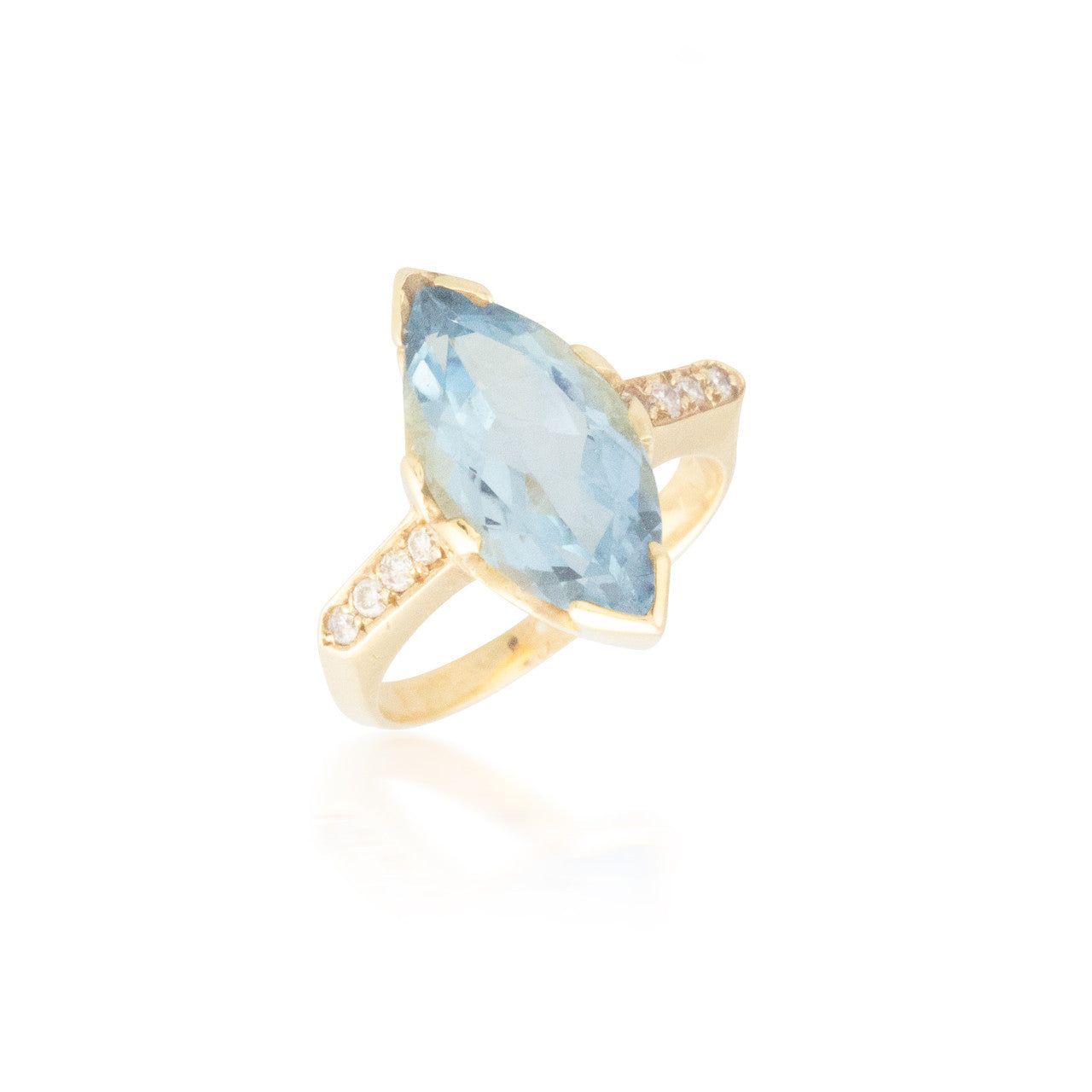 Huge Marquise Aquamarine Ring